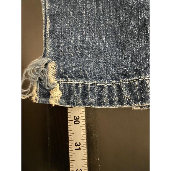 B.U.M. Equipment Denim Overalls Womens Small Blue Bib Carpenter X-Back 90s Y2K - Picture 8 of 9